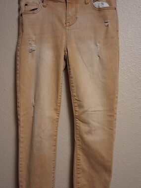 Celebrity Pink Distressed Slim Jeans in Tan Tag Is 7/28 Size I Think Girls? 0807